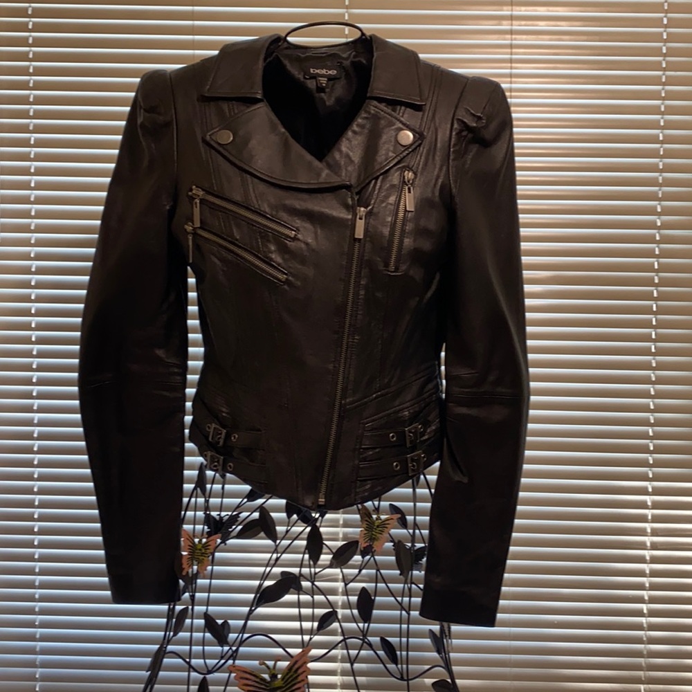 Black leather jacket